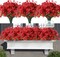 20 Bundles UV-Resistant Artificial Red Flowers: Perfect for Outdoor Décor